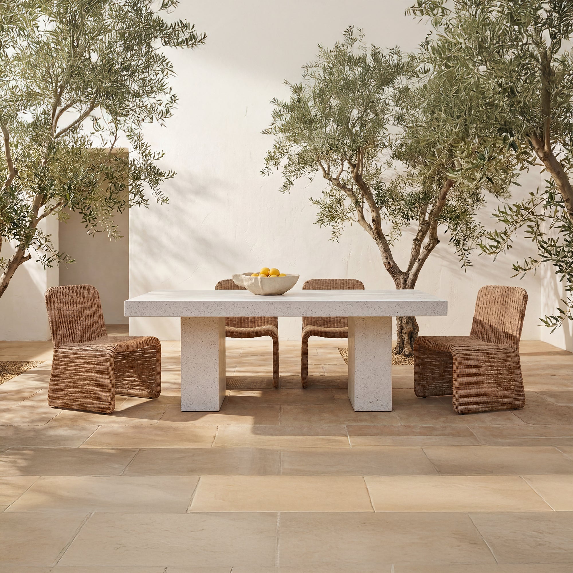 Ella Outdoor Dining Chair Natural-Set of Two
