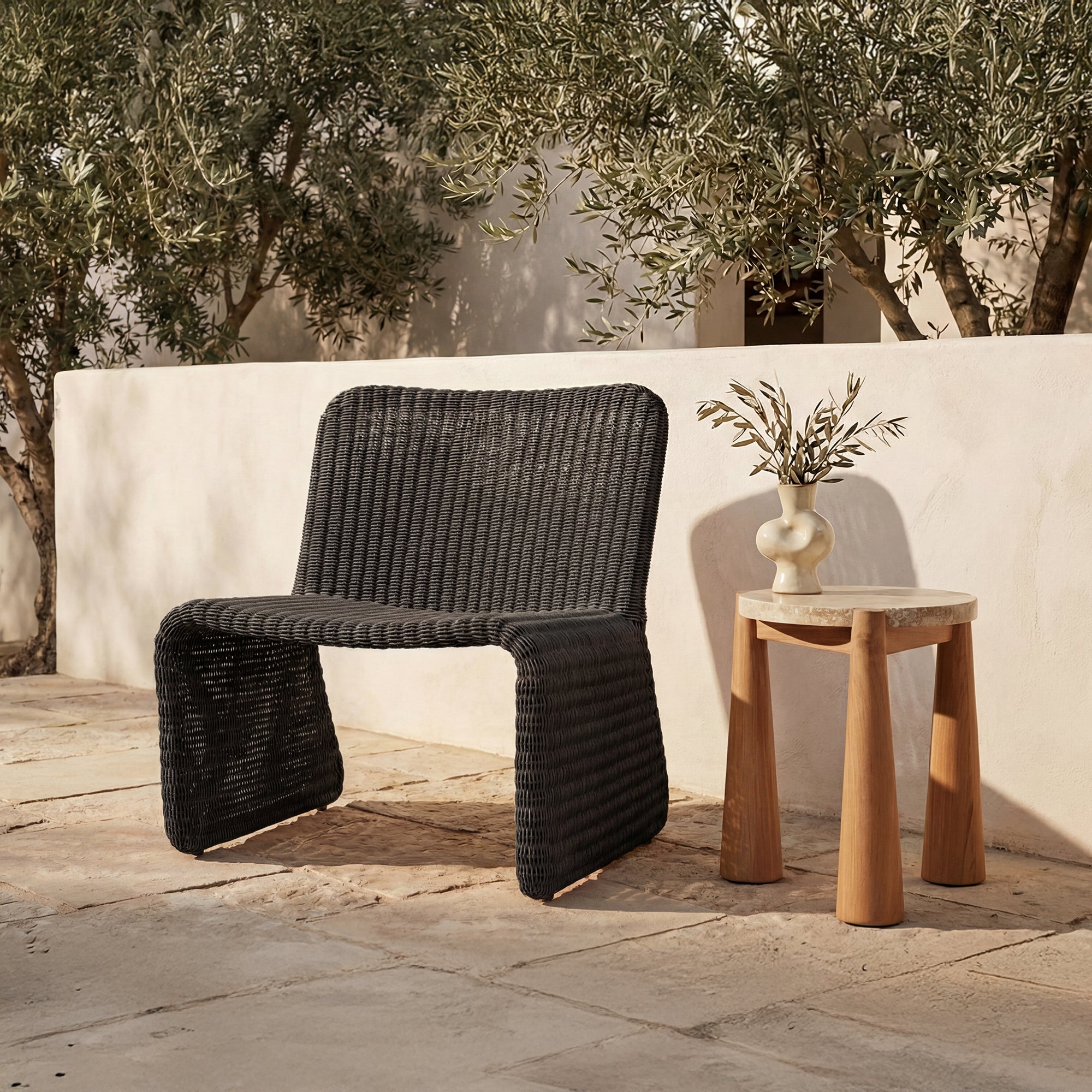 Ella Outdoor Accent Chair Charcoal