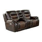 El-Camino-Power-Motion-Loveseat-with-Power-Headrest,-Console-in-Marietta-Brown