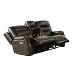 El-Camino-Power-Motion-Loveseat-with-Power-Headrest,-Console-in-Marietta-Brown