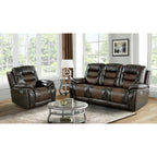 El-Camino-Power-Motion-Sofa-with-Power-Headrest,-Power-strip-and-Dropdown-Table-in-Marietta-Brown