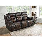 El-Camino-Power-Motion-Sofa-with-Power-Headrest,-Power-strip-and-Dropdown-Table-in-Marietta-Brown