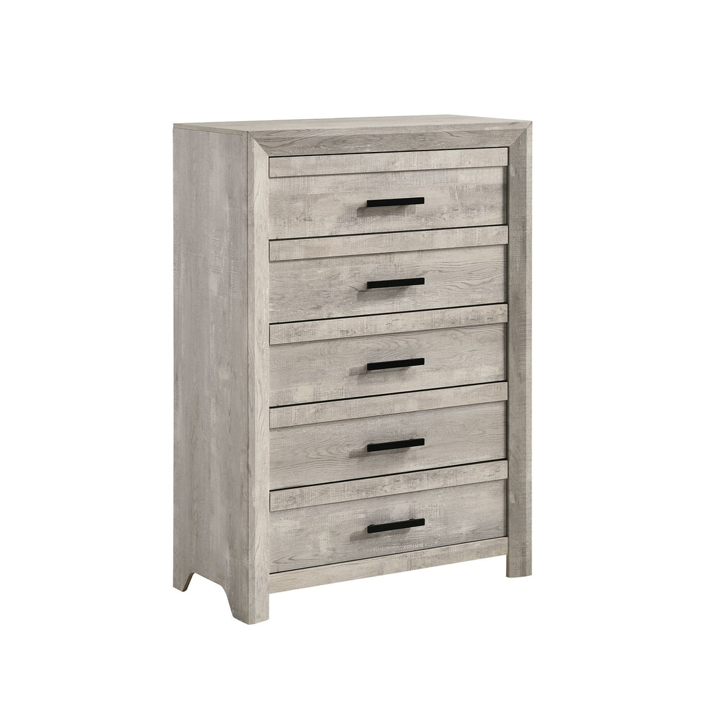 Ellen Queen Panel 5-piece Bedroom Set in White