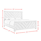 Ellen King Panel 5-piece Bedroom Set in White