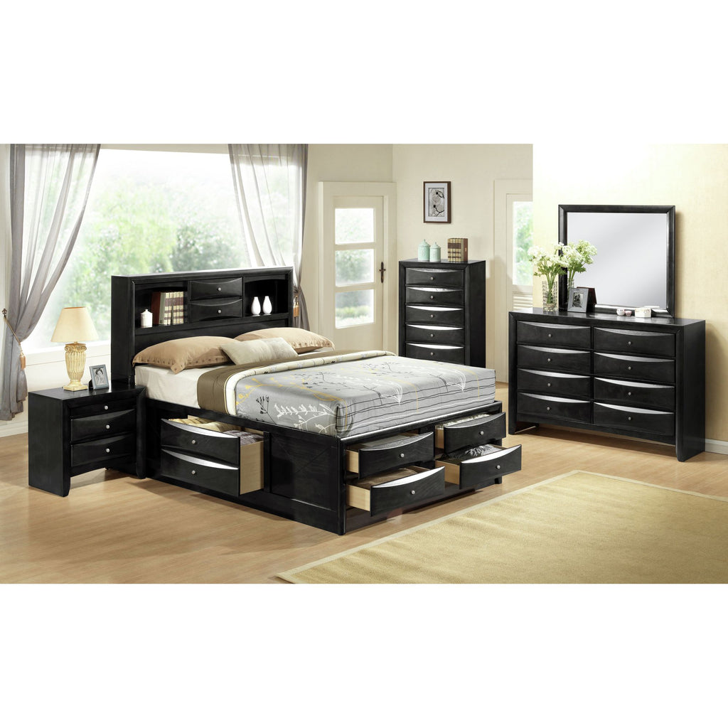 Emily 5 Drawer Chest in Black