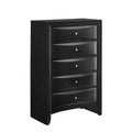 Emily 5 Drawer Chest in Black