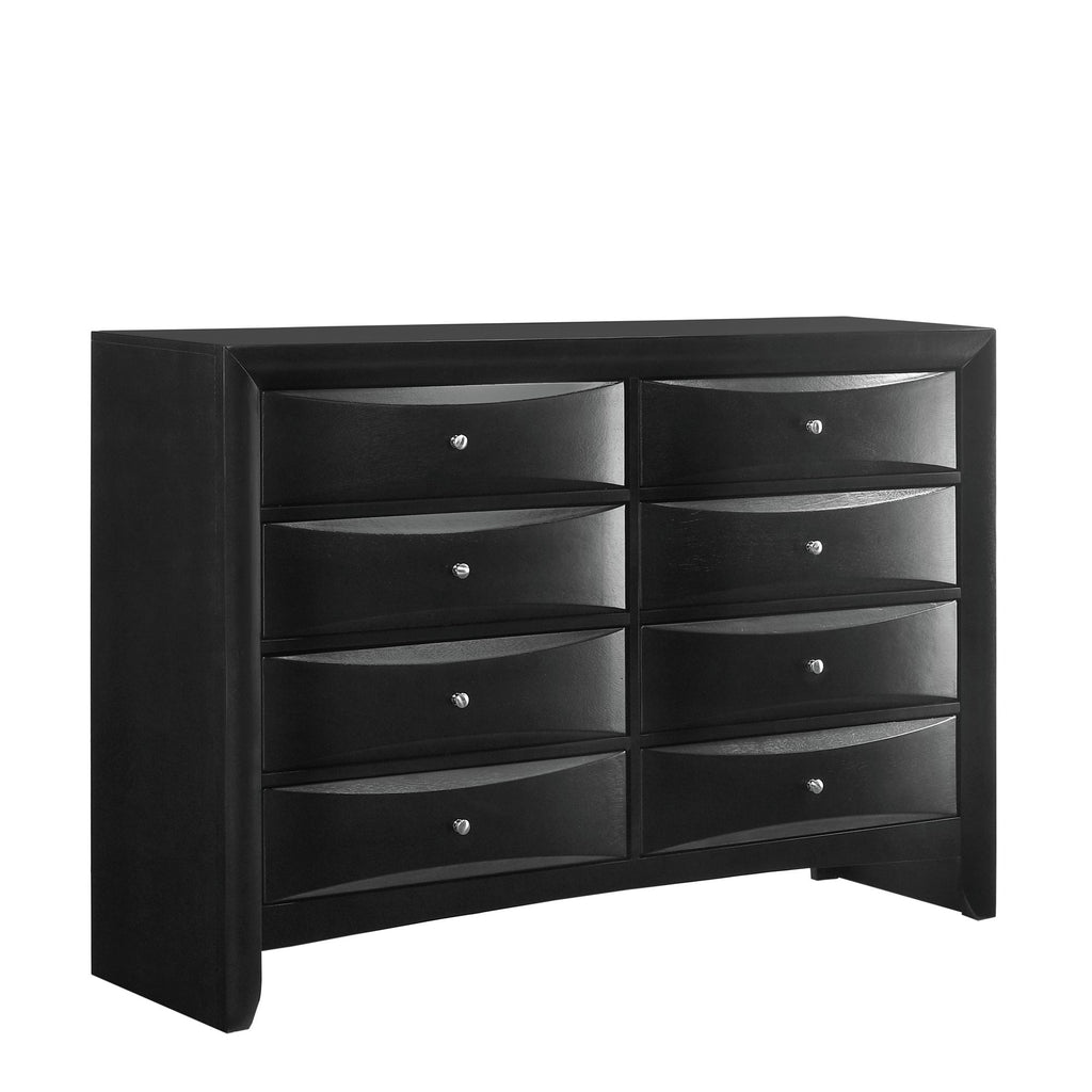 Emily 8 Drawer Dresser in Black