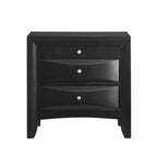 Emily 3 Drawer Nightstand in Black