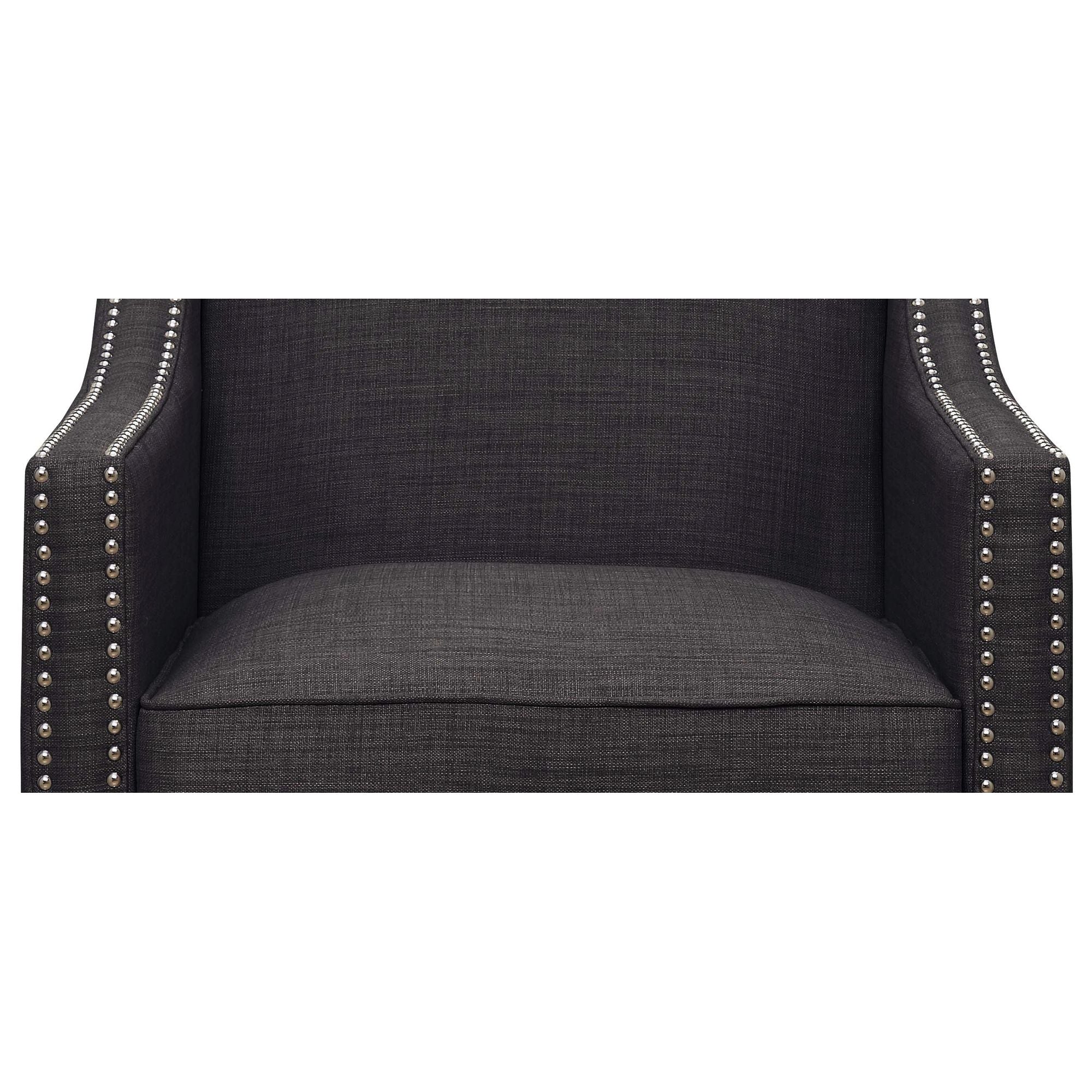 Erica-497-Chair-W/Chrome-Nails-Heirloom-Charcoal