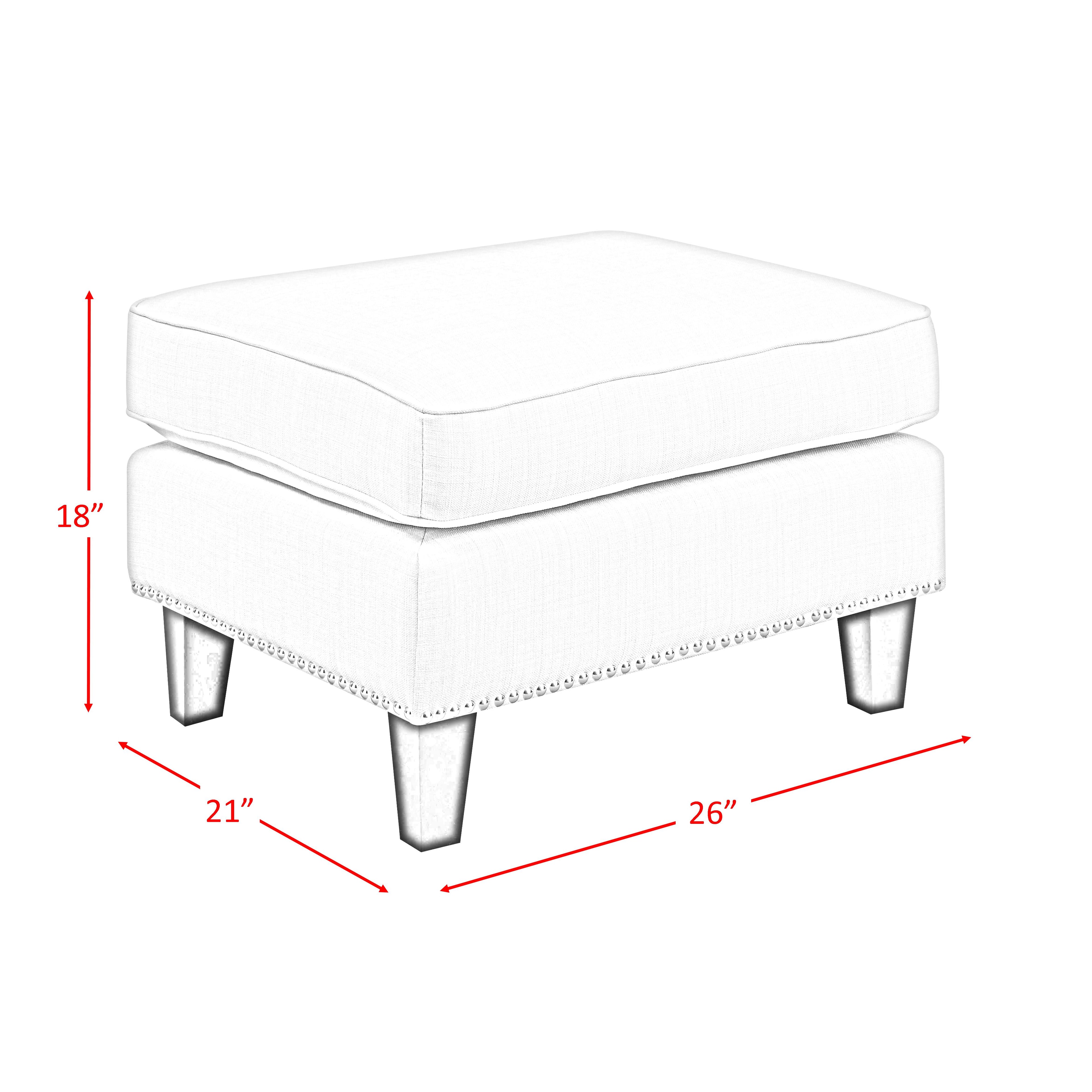 Erica-497-Ottoman-W/Chrome-Nail-Heirloom-Chocolate-(ISTA-3)