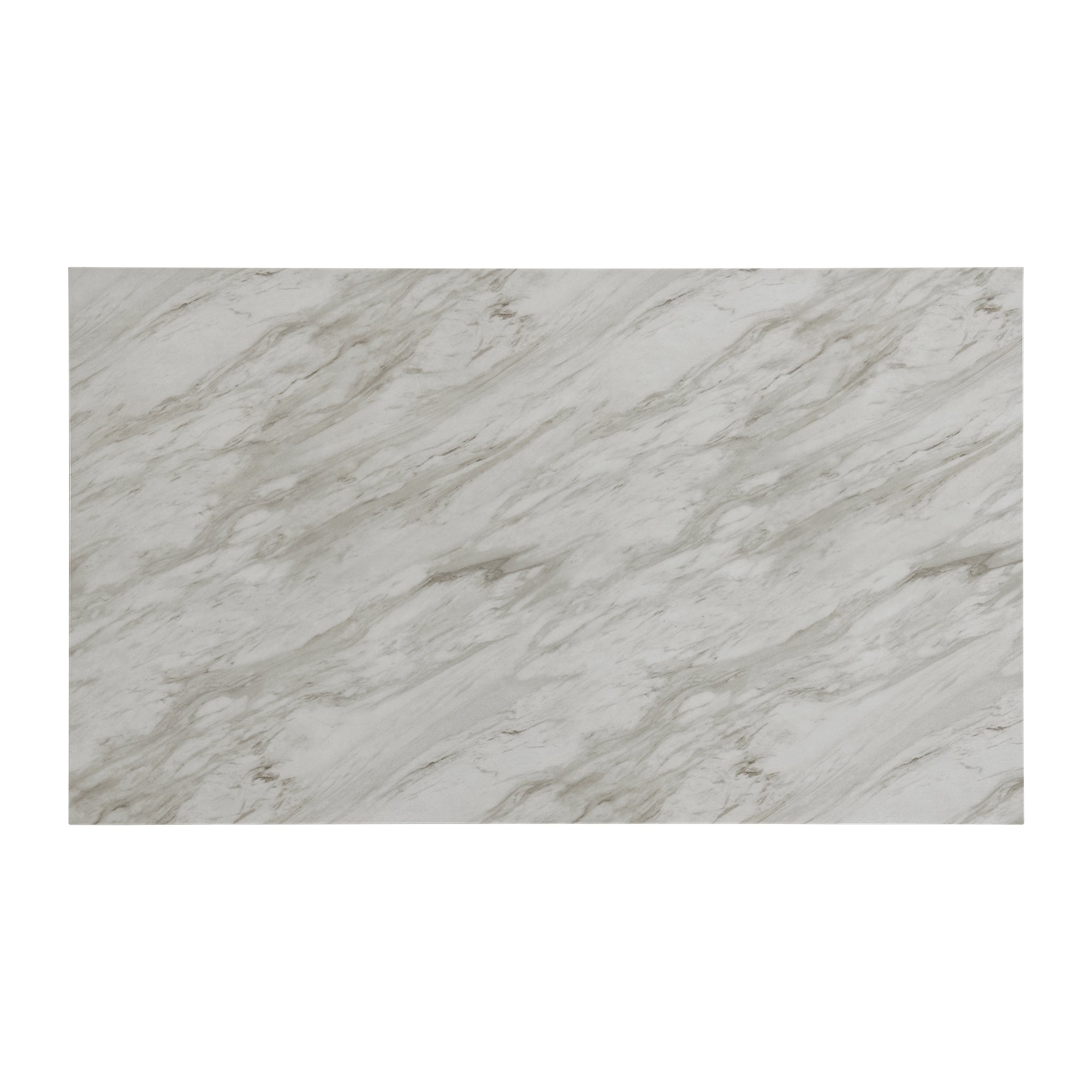 Everdeen Dining Table with White Faux Marble Top in Charcoal