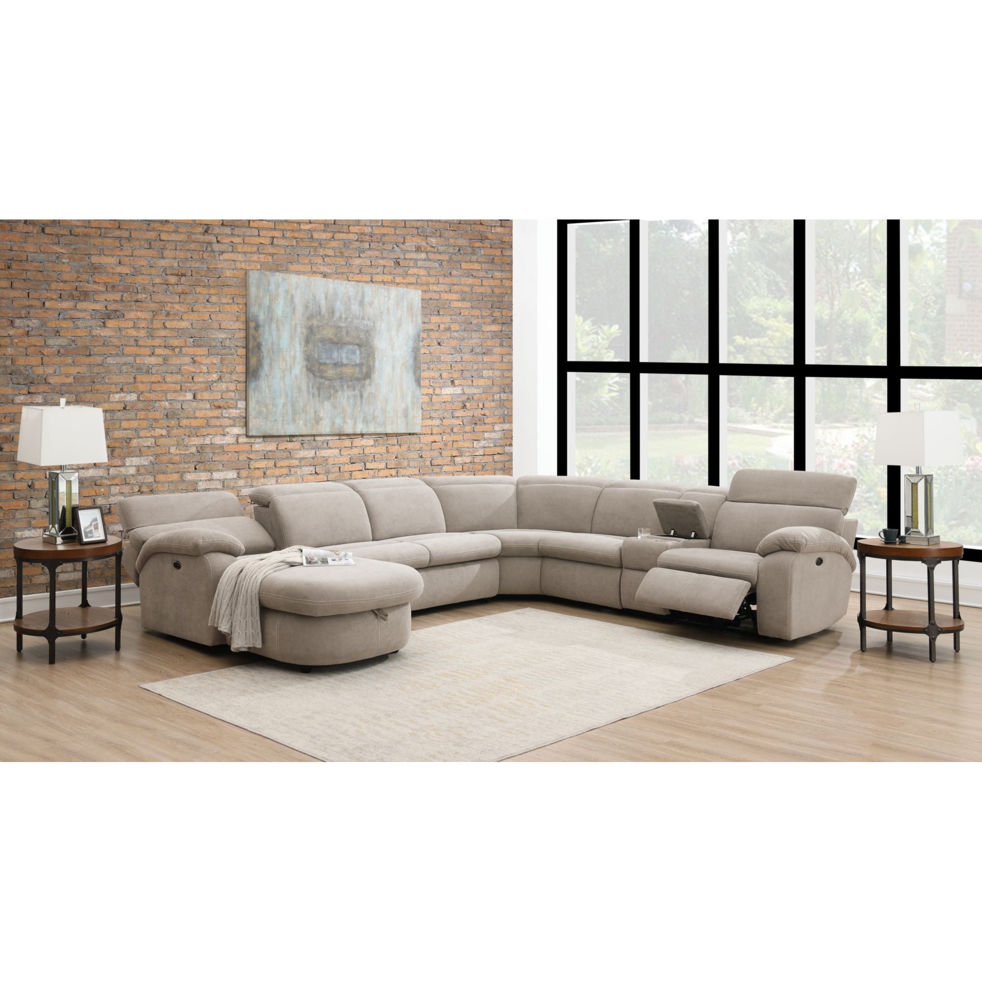 Excelsior-RHF-Power-Motion-Loveseat-with-Console-and-Ratchet-Headrest-in-Flex-Dove