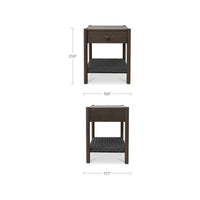 Millie Nightstand Dark Brown