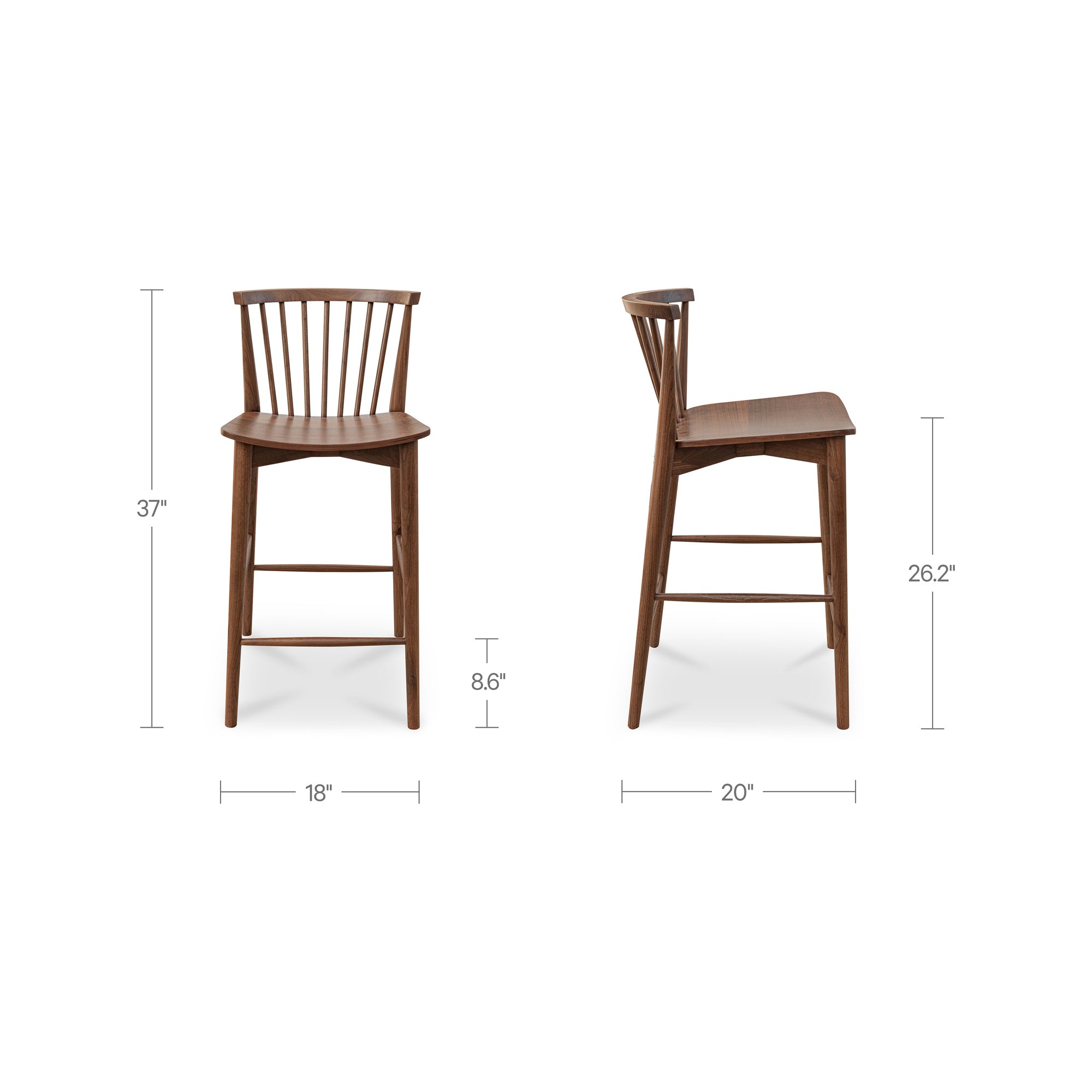 Marley Counter Stool Walnut