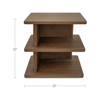 Casey Side Table Dark Brown