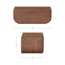 Hettie Floating Nightstand Dark Brown