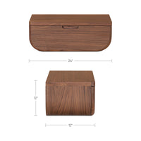 Hettie Floating Nightstand Dark Brown