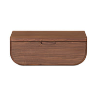Hettie Floating Nightstand Dark Brown