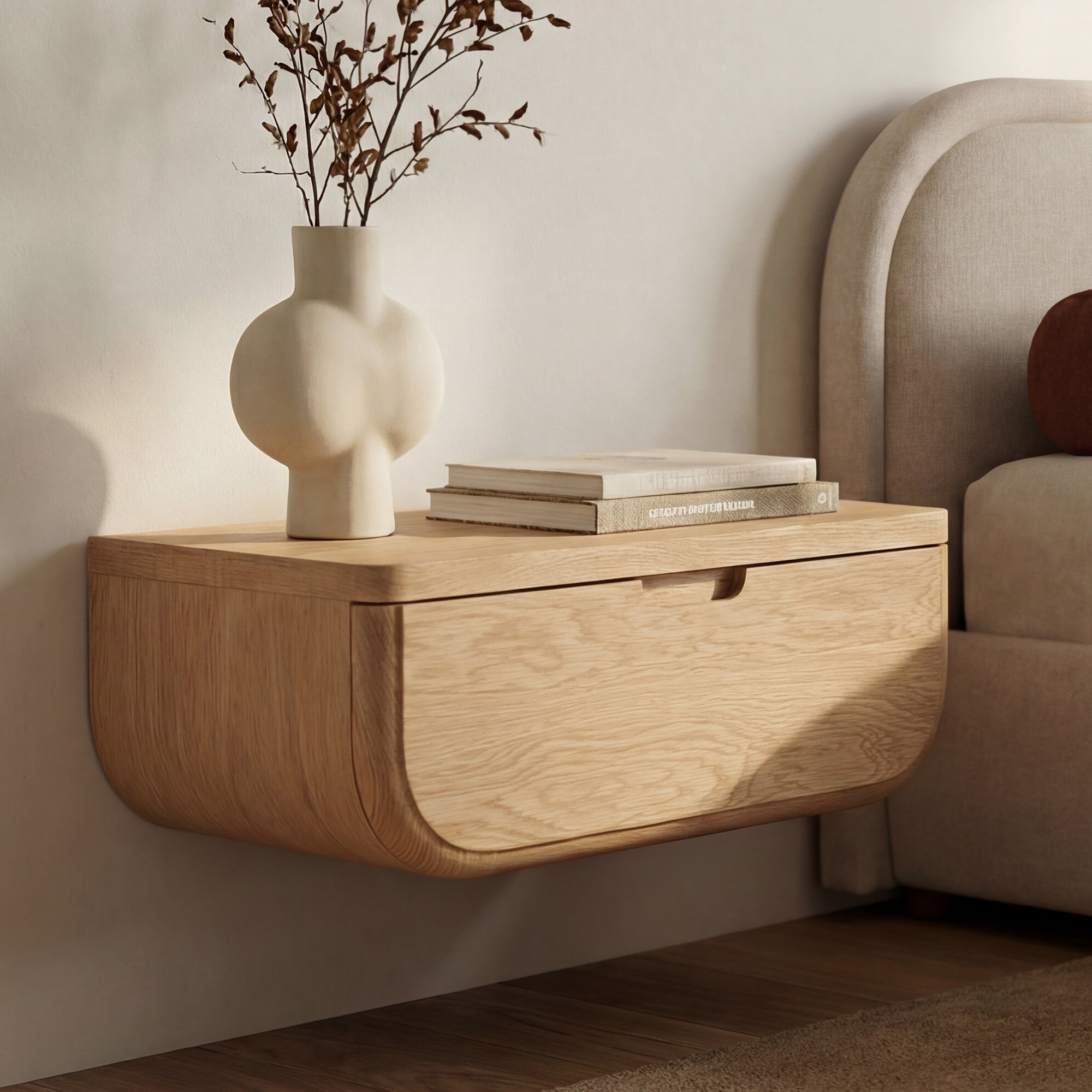 Hettie Floating Nightstand Natural