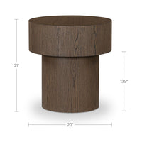 Corey Side Table Dark Brown