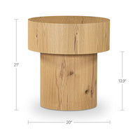Corey Side Table Rustic Oak