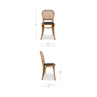 Bedford Dining Chair Light Brown - Set Of Two