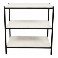 Trine Nightstand White Marble