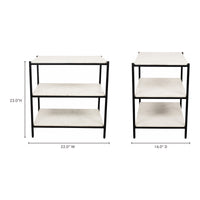 Trine Nightstand White Marble