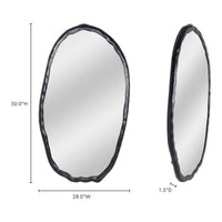 Foundry Oval Mirror Black