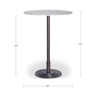 Tori Outdoor Bar Table White Marble