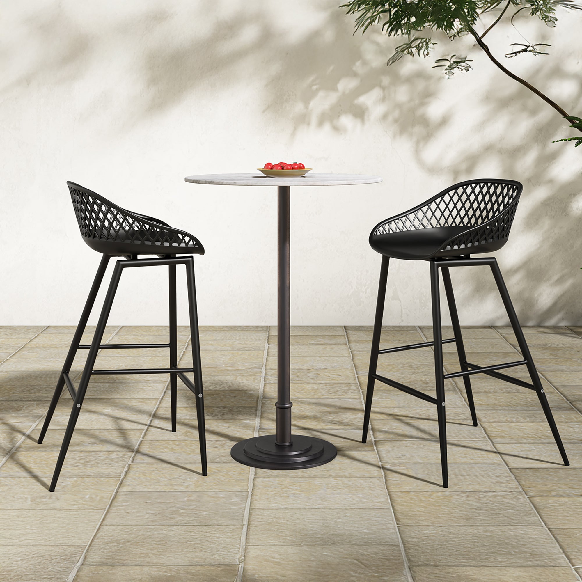 Tori Outdoor Counter Table White Marble