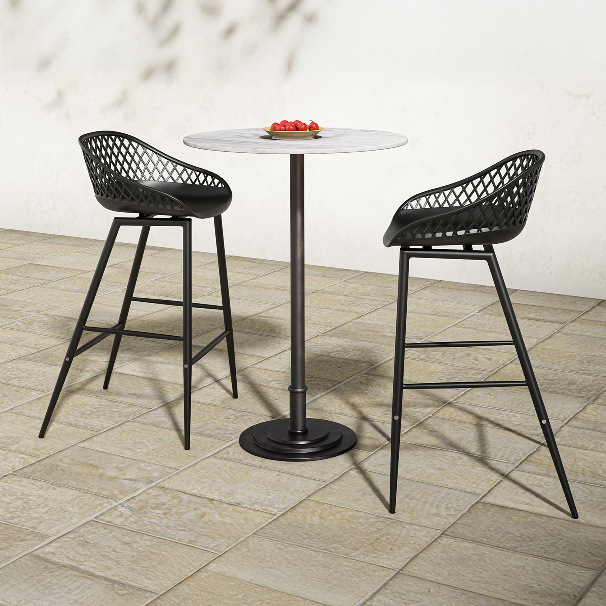 Tori Outdoor Counter Table White Marble