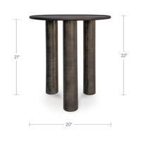 Deacon Outdoor Side Table Deep Bronze