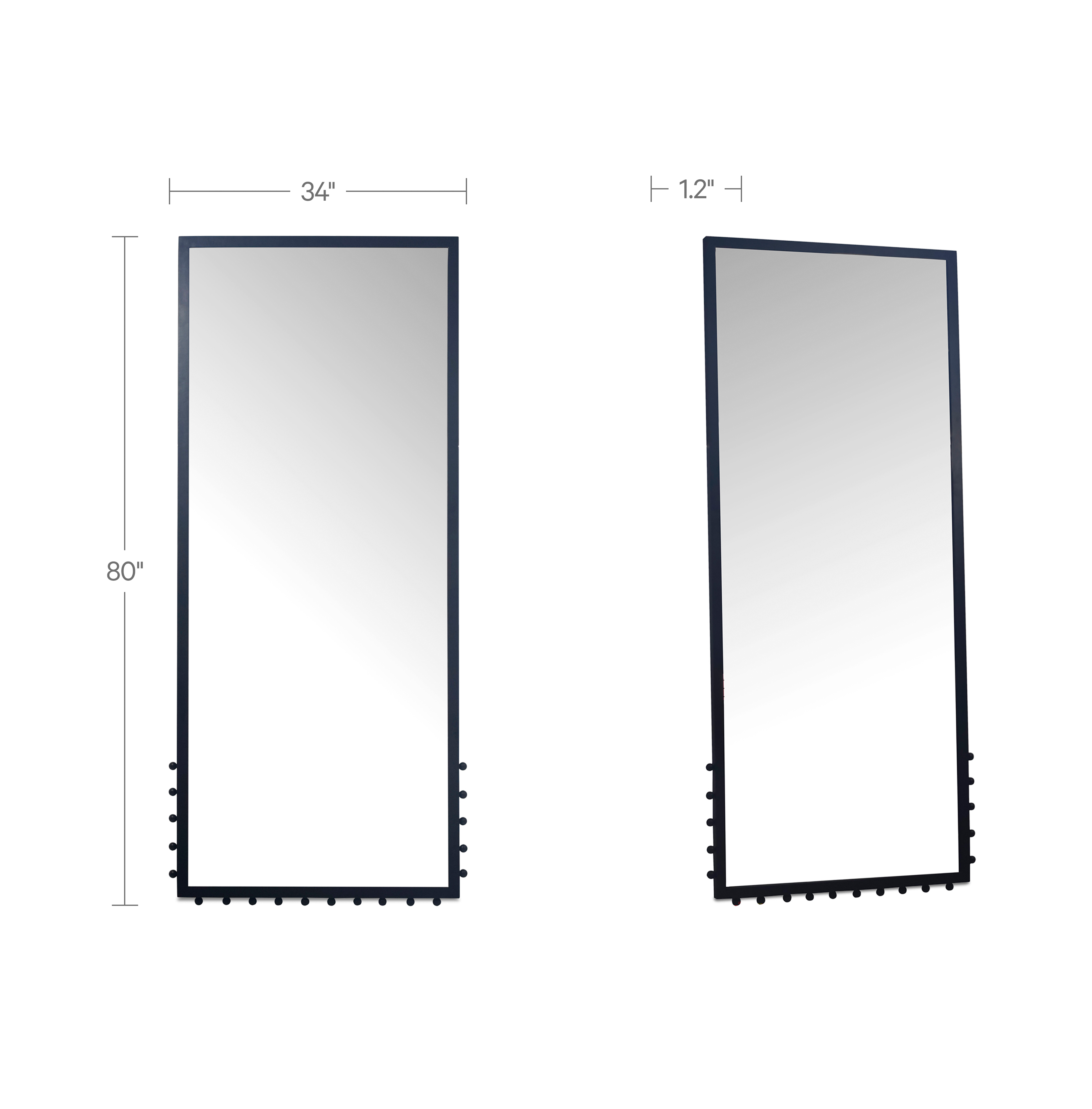 Figaro Floor Mirror Black