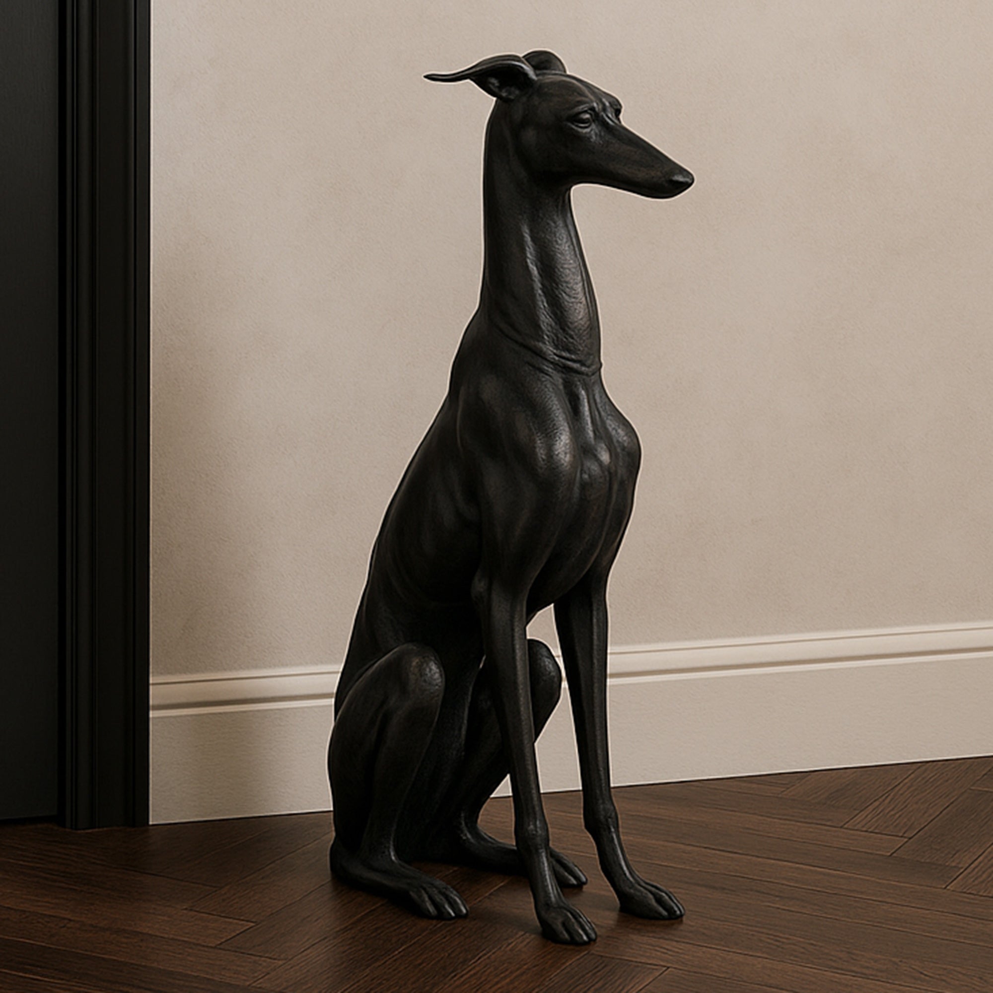 Duke Cast Aluminum Sculpture Black