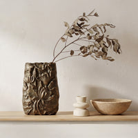Sabine Cast Aluminum Vase Antique Brass