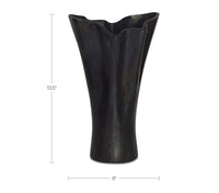 Yeri Cast Aluminum Vase Black