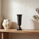 Cassia Cast Aluminum Vase Black