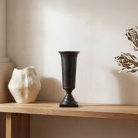 Cassia Cast Aluminum Vase Black