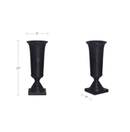 Cassia Cast Aluminum Vase Black