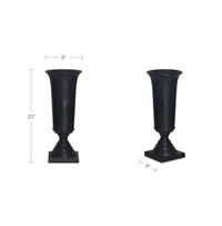 Cassia Cast Aluminum Vase Black