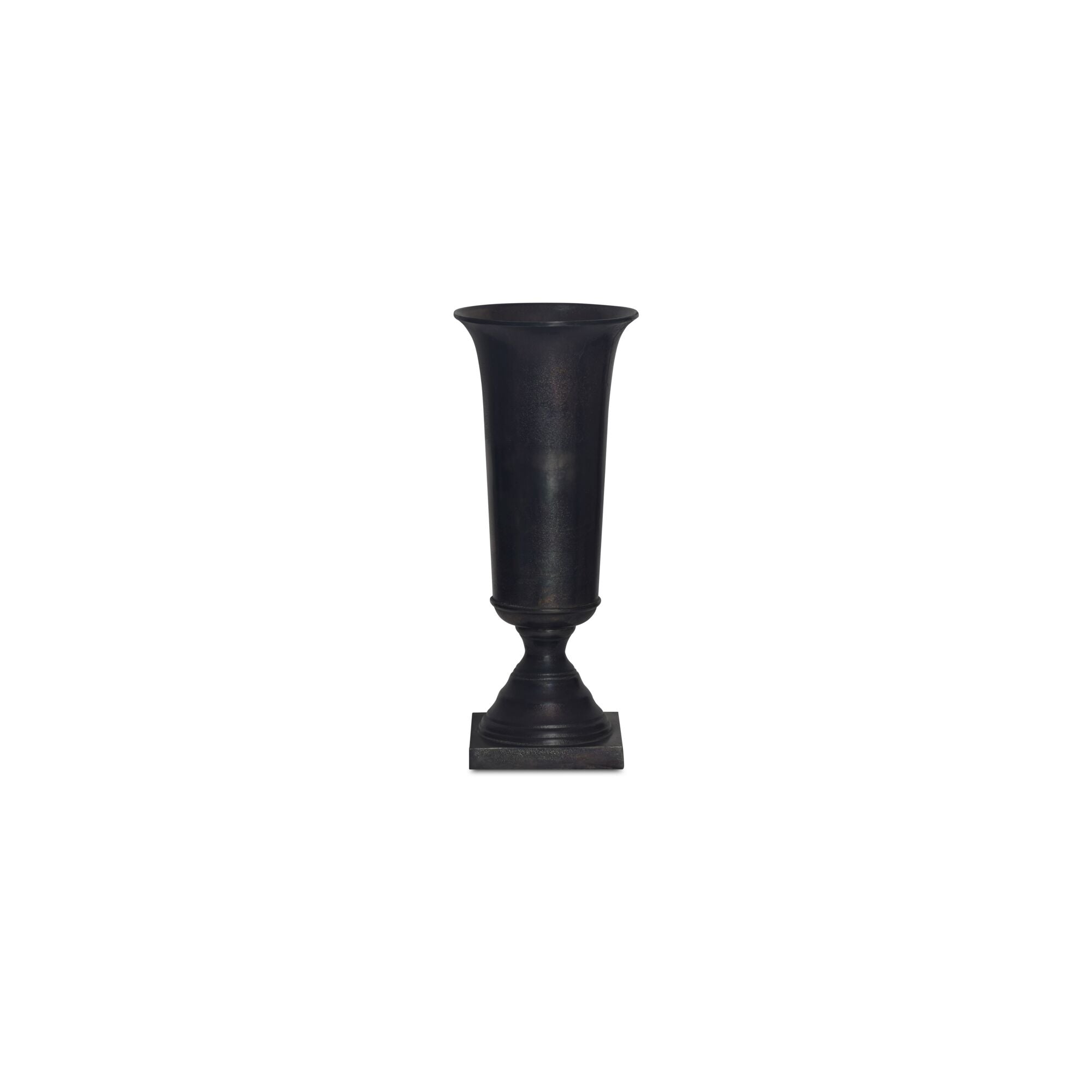Cassia Cast Aluminum Vase Black