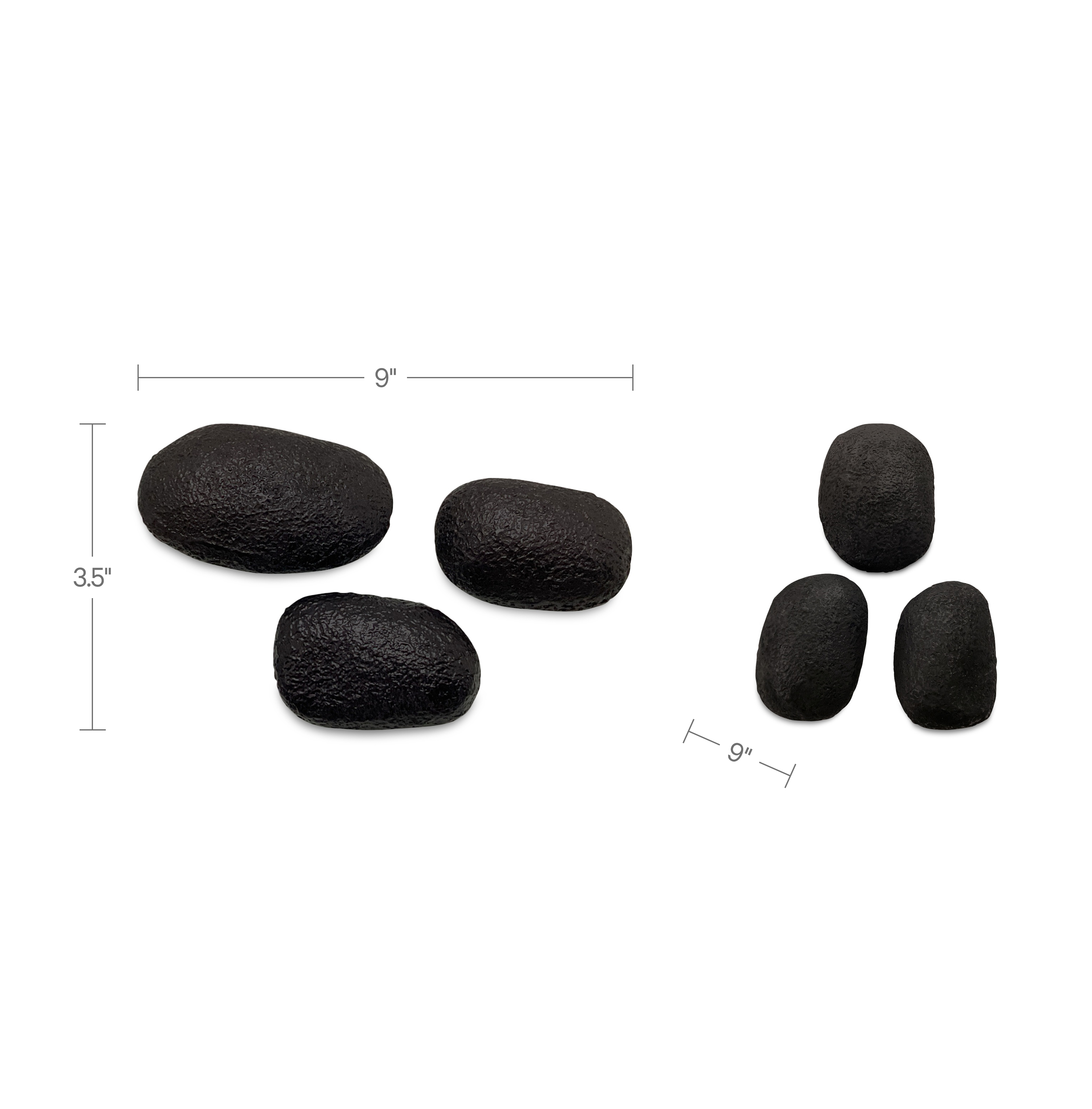Breton Cast Aluminum Wall Sculpture Black-Set Of 3