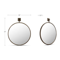 Cameo Mirror Aged Brass