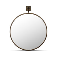 Cameo Mirror Aged Brass
