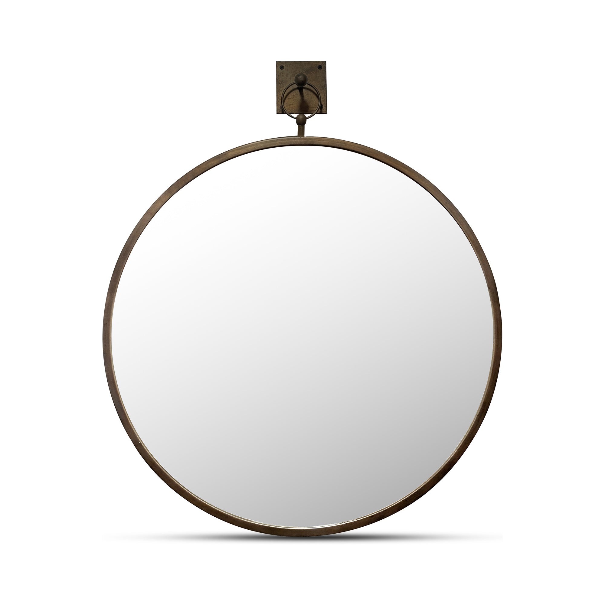 Cameo Mirror Aged Brass