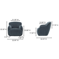 Stevie Lounge Chair Slate Blue