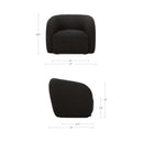 Faye Accent Chair Black Boucle