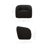 Faye Accent Chair Black Boucle