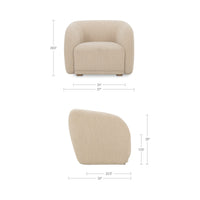 Faye Accent Chair Beige Boucle